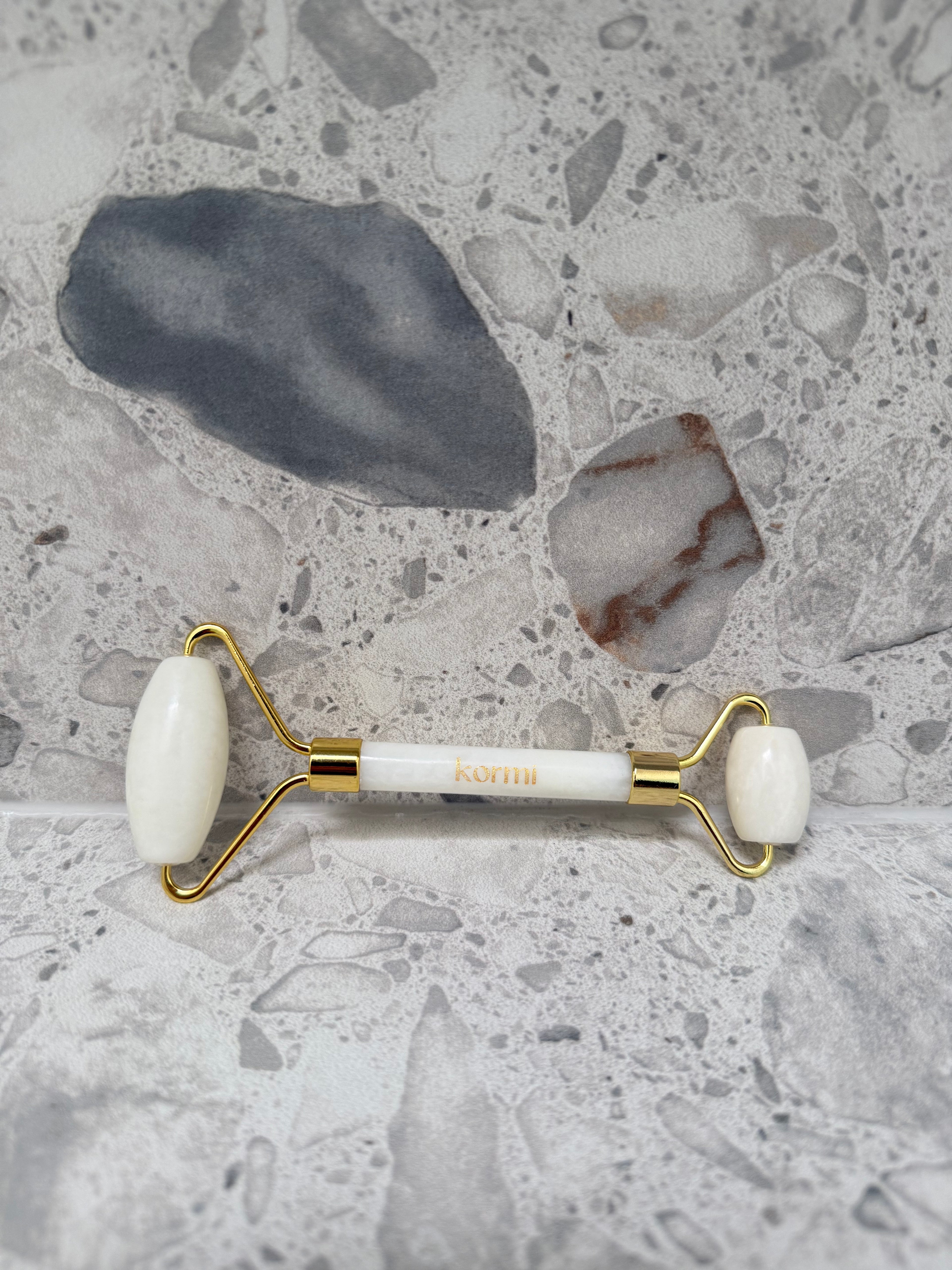 White Jade Stone Facial Massage Roller